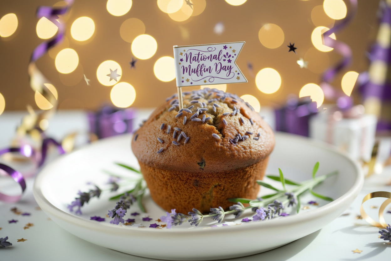 Lavender Vanilla Nut Muffin – Funnel Mill Rare Coffee & Tea